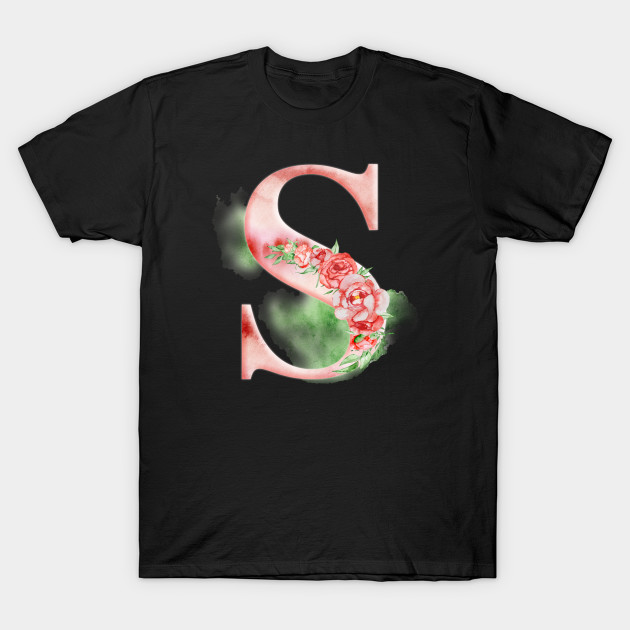 Floral Watercolor Monogram - S